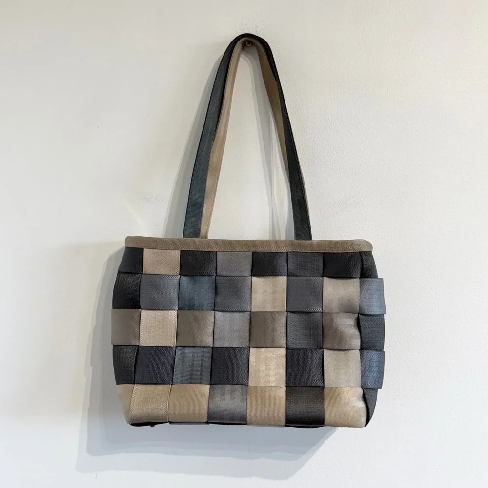 Harvey’s Seatbelt Bag Treecycle large satchel neutral multi-color woven